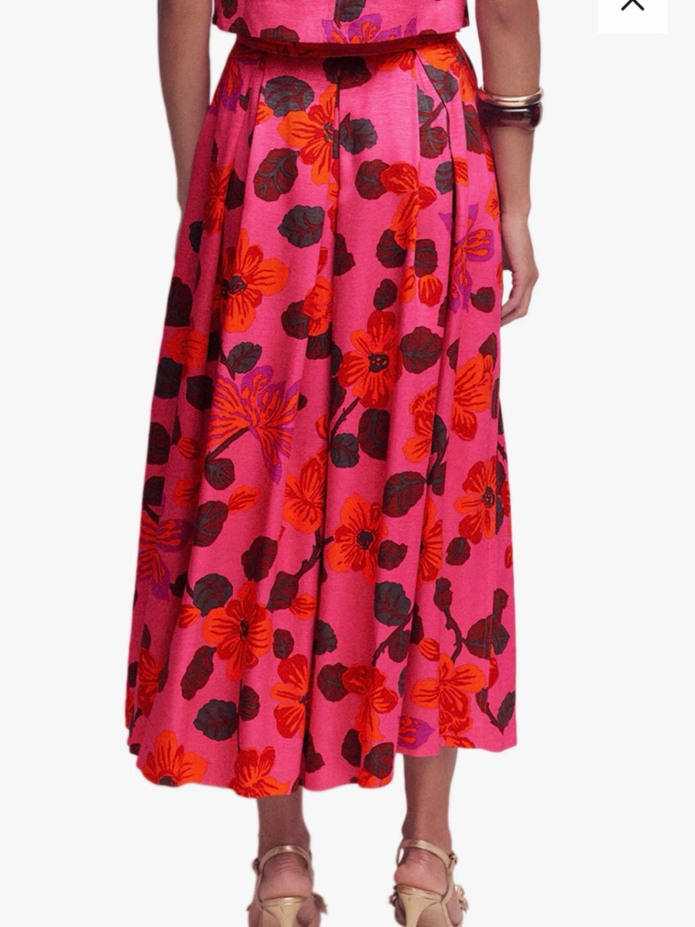 Boden Pink Floral Sleeveless Top & Skirt set - Picture 5 of 7